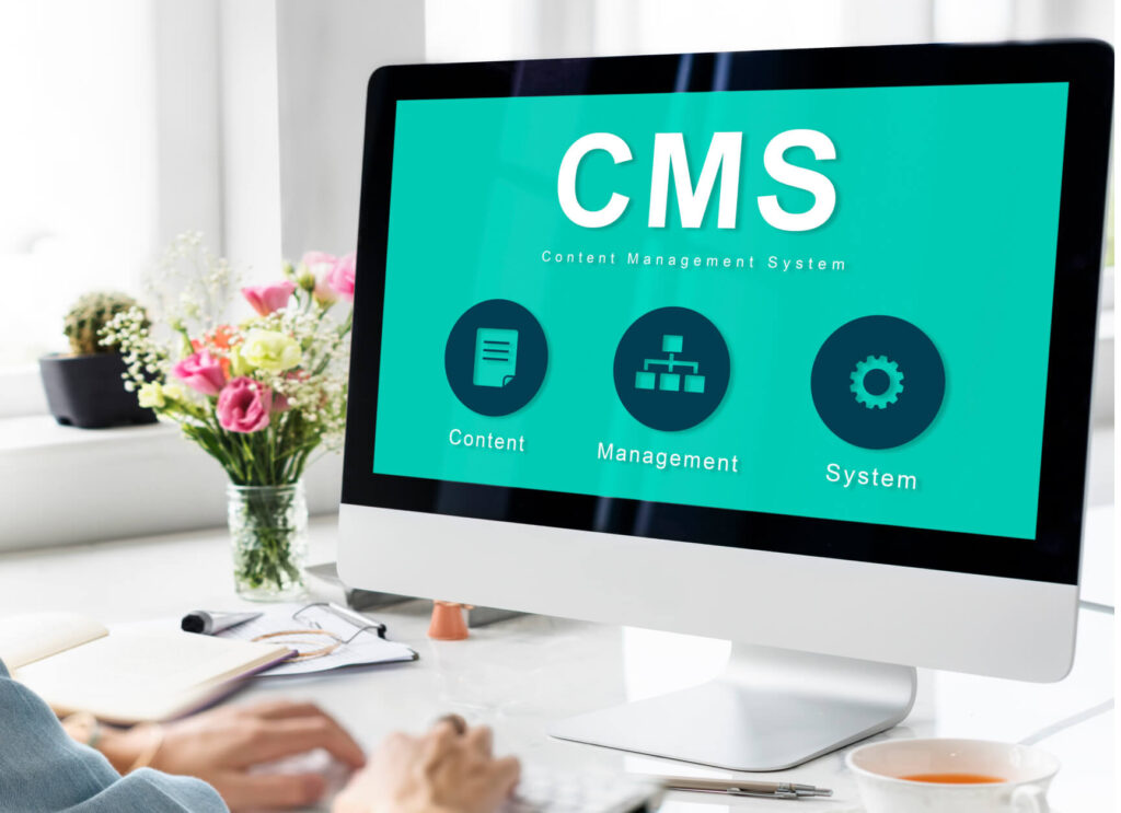 Screen of a CMS 