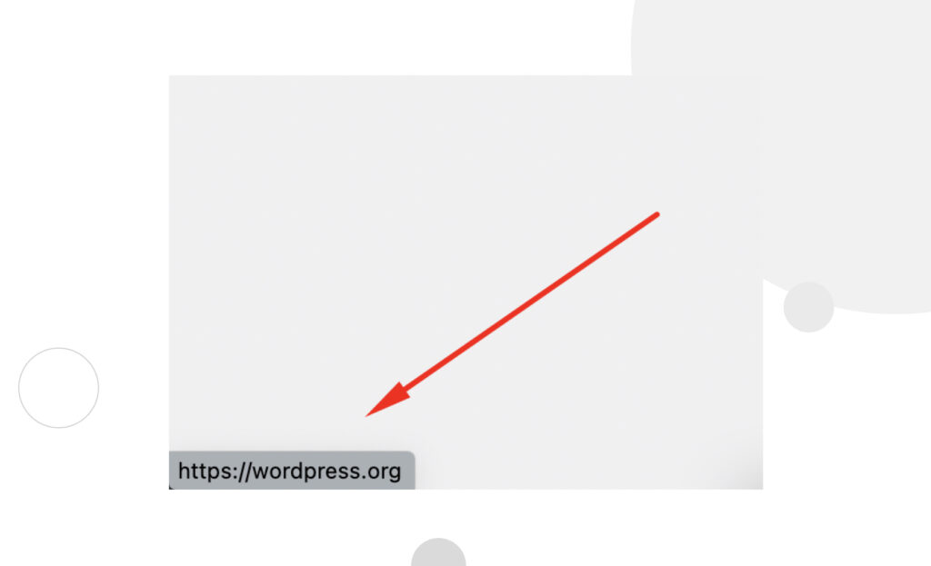 screenshot of WordPress URL appearing on the bottom-left corner