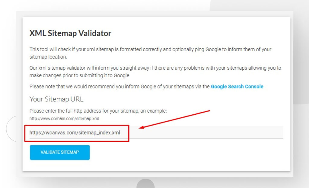 validate your yoast seo sitemap in wordpress