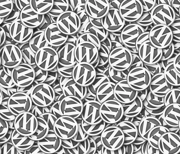 black and white WordPress badges