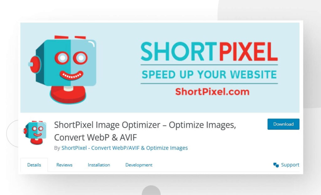 screenshot of Short Pixel in the WordPress plugin directory