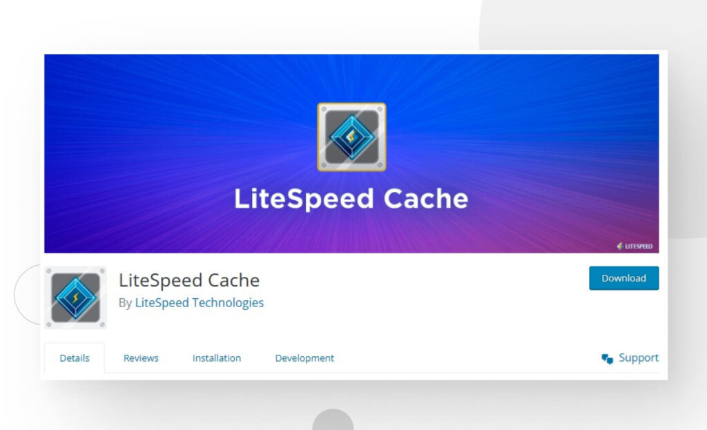 screenshot of LiteSpeed Cache in the WordPress plugin directory