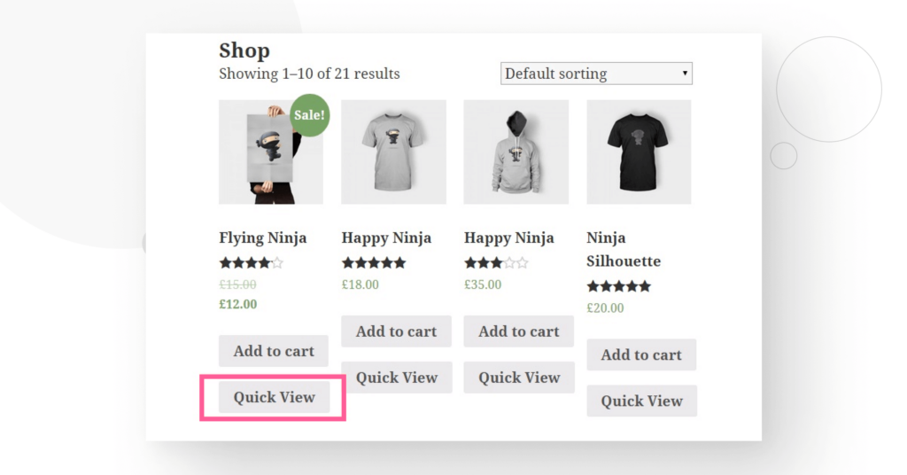 screenshot of the "YITH WooCommerce Quick View" Quick View button