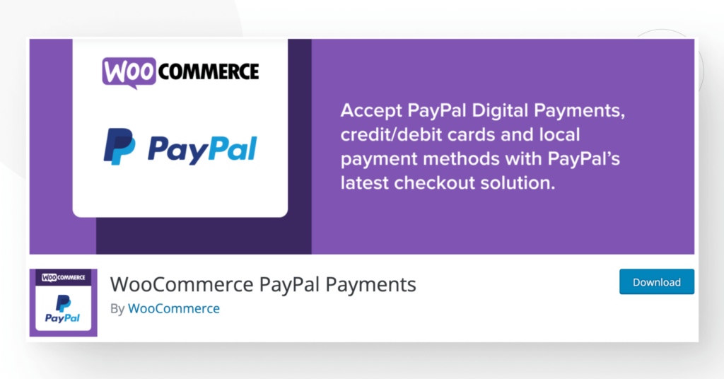 screenshot of "WooCommerce PayPal Payment" plugin in the WordPress plugin directory
