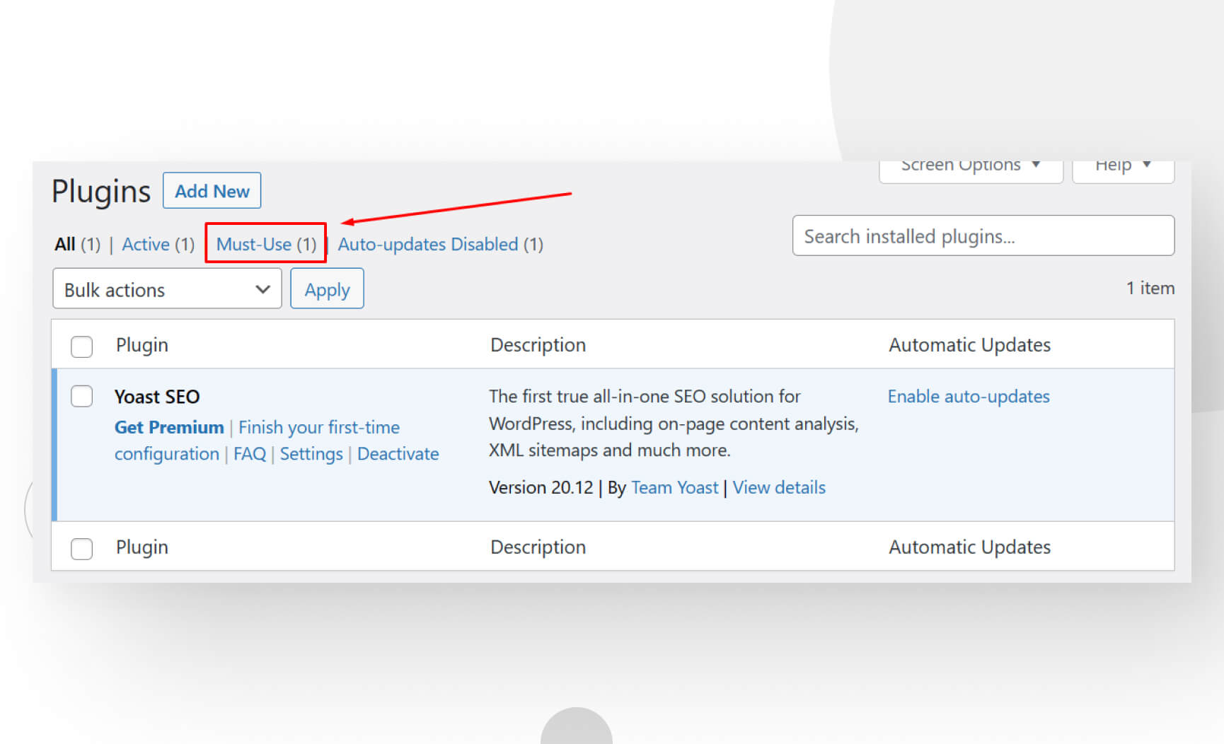 What are WordPress mustuse plugins? White Canvas
