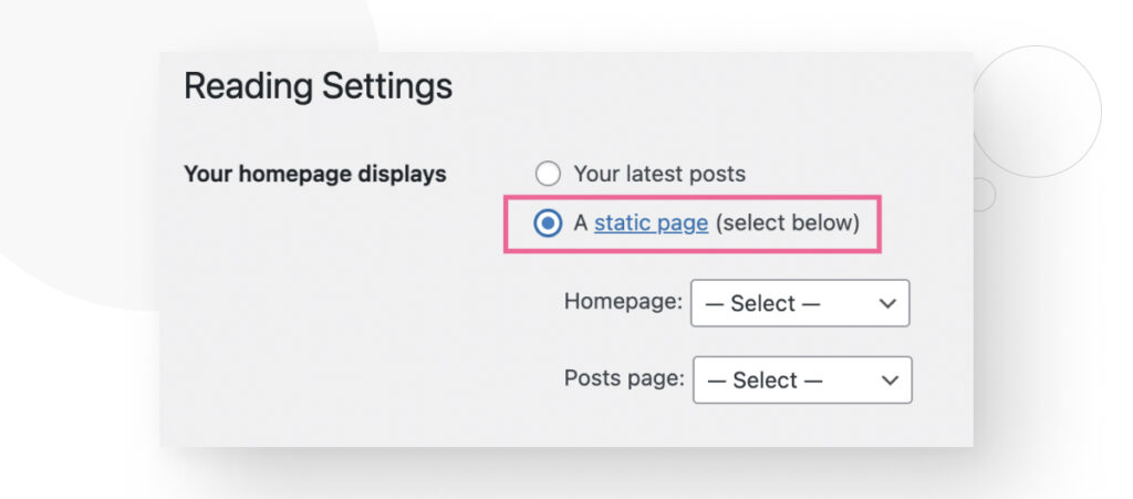 Click on A static page
