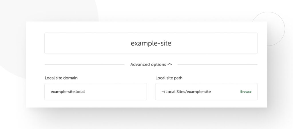 Advanced site options