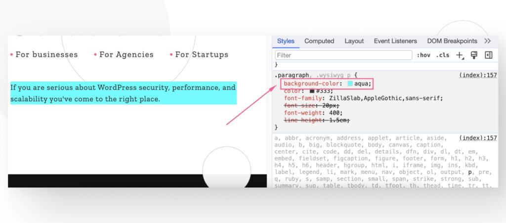 Creating a new CSS rule