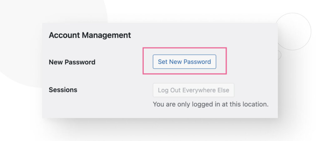 Click on Set New Password