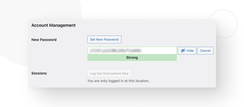 Confirm or modify your auto-generated password