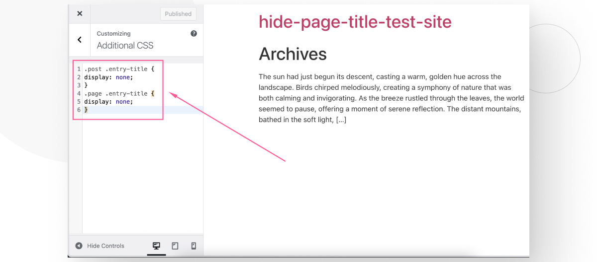 How to Hide the Page and Post Title in WordPress - White Canvas