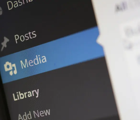 The “Media” menu in WordPress’s admin dashboard