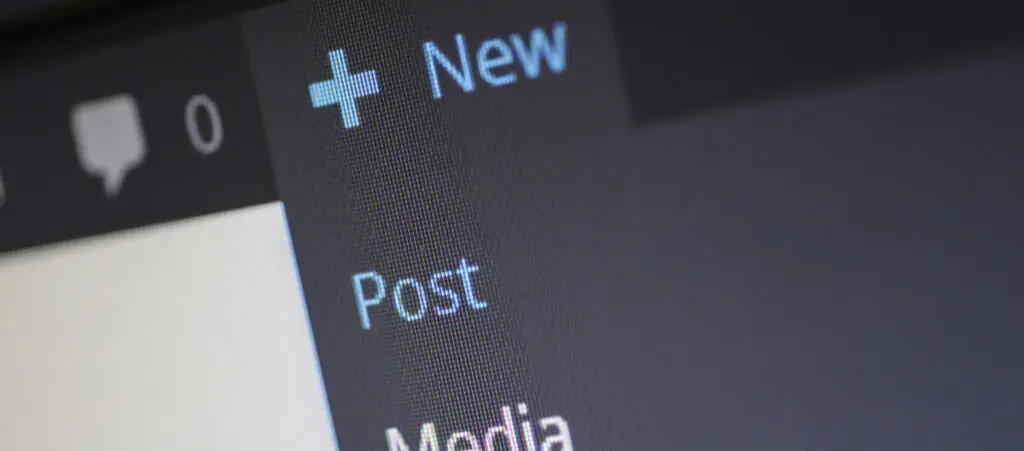 The “New” dropdown menu on WordPress’s admin dashboard