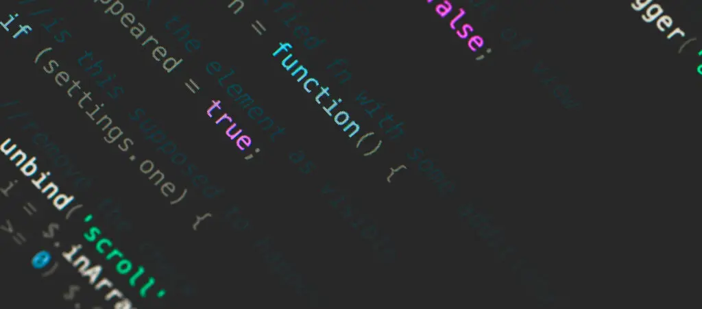 close up of a colorful PHP code over a dark screen