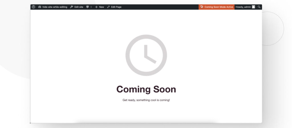 A "Coming Soon" page created with SeedProd for a WordPress site