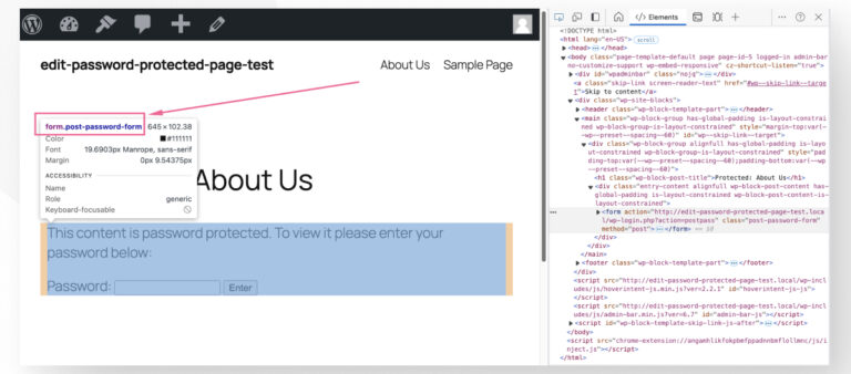 Password Proted Page Html Css 2 Ways to Style Password-Protected Pages in WordPress - White Canvas