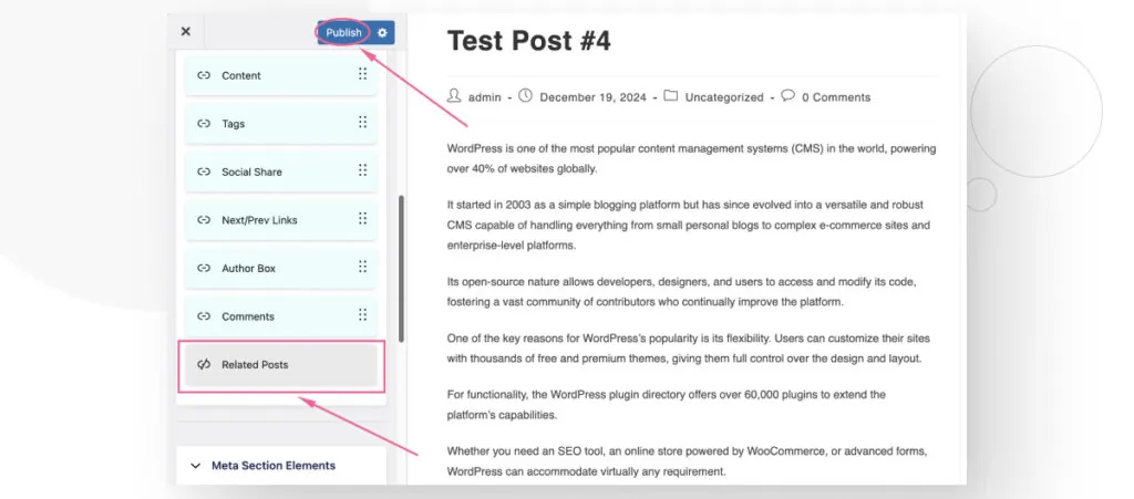 Desactivando la función "Publicaciones Relacionadas" en un tema de WordPress