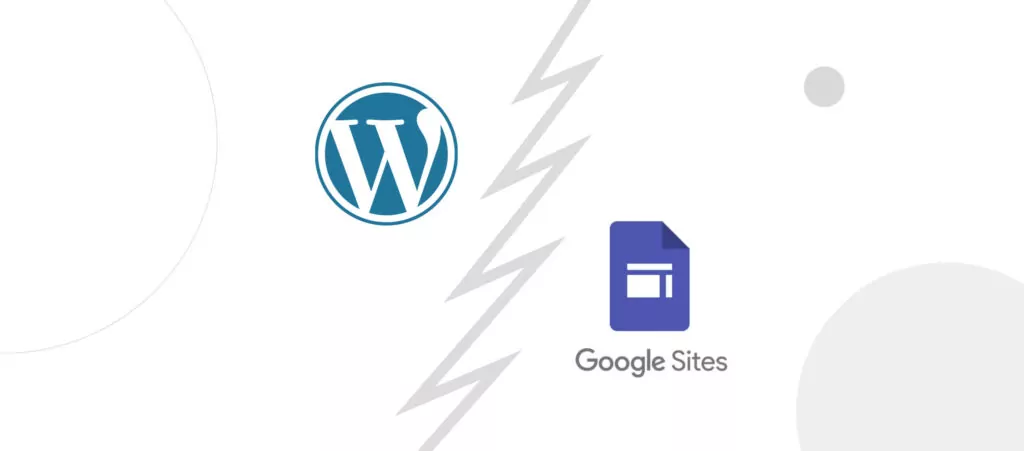 Wordpress logo vs Google Sites logo